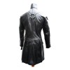 Men Gothic Leather Coat Lambskin Rock Style Goth Steampunk Jacket Matrix Trench Coat